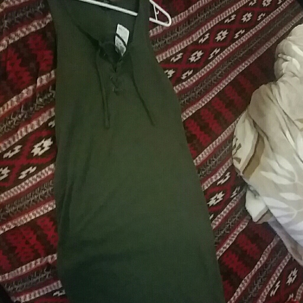 Olive green dress
